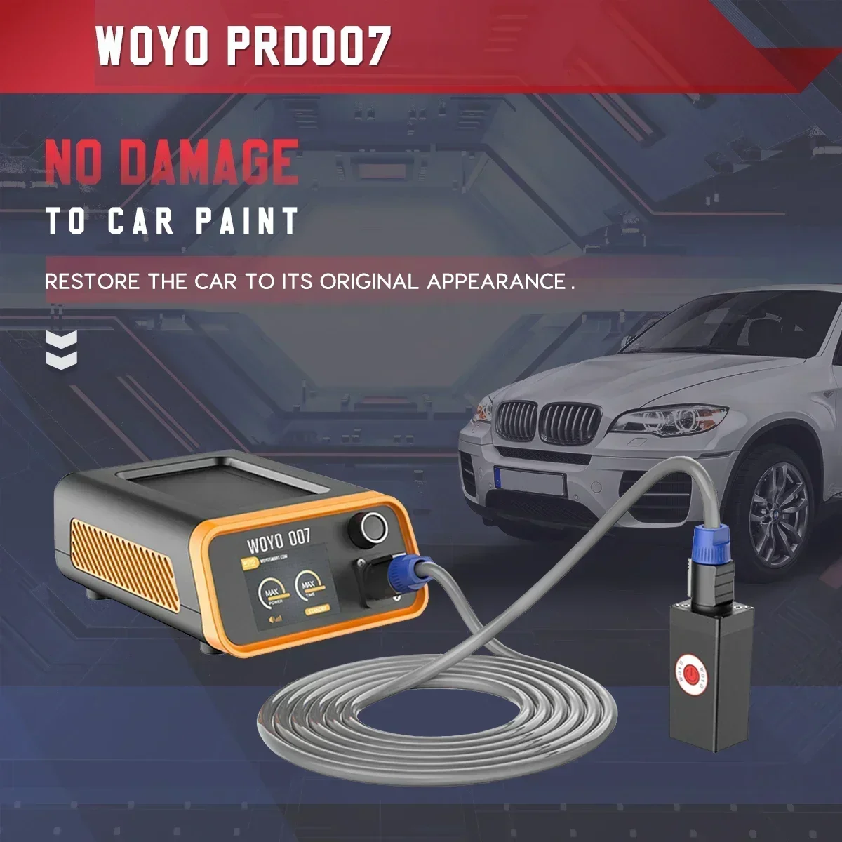 A+ WOYO PDR007 Car Dent Repair Tool Auto Body Paintless Dent Puller Sheet HOTBOX Induction Heater Metal Repair Kits