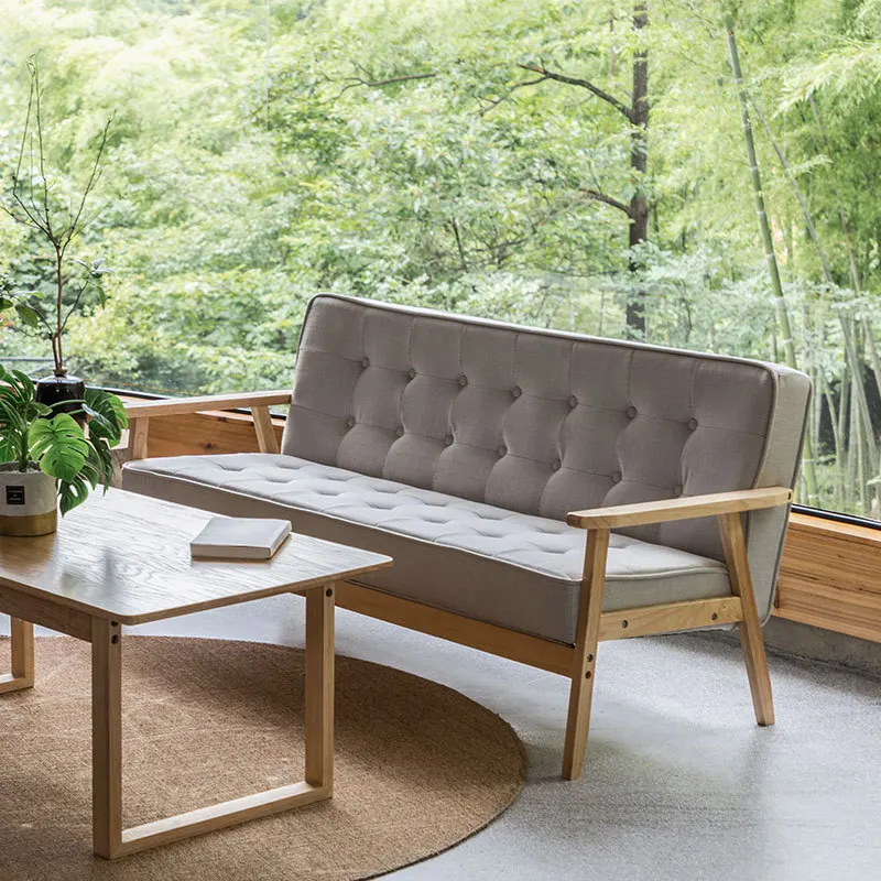 Funda drewniana sofa salon projektant mobilny design Rely piętro miękkie czytanie leniwe krzesła balkon Muebles Salon meble pokojowe