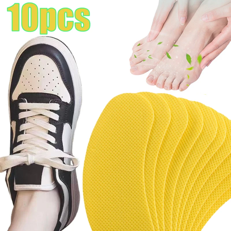 10pcs Deodorant Sports Shoe Stickers Remove Odor Women Sweat-Proof Insoles Breathable Spring & Summer Add Fragrance Family Use