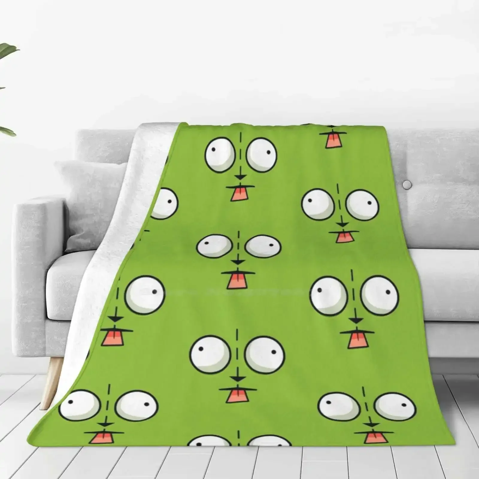 Gir Face-Invader Zim Cartoon Soft Warm Light Thin Blanket Gir Face Gir Artwork Cartoon Invader Zim Gir Invader Zim Artwork Gir