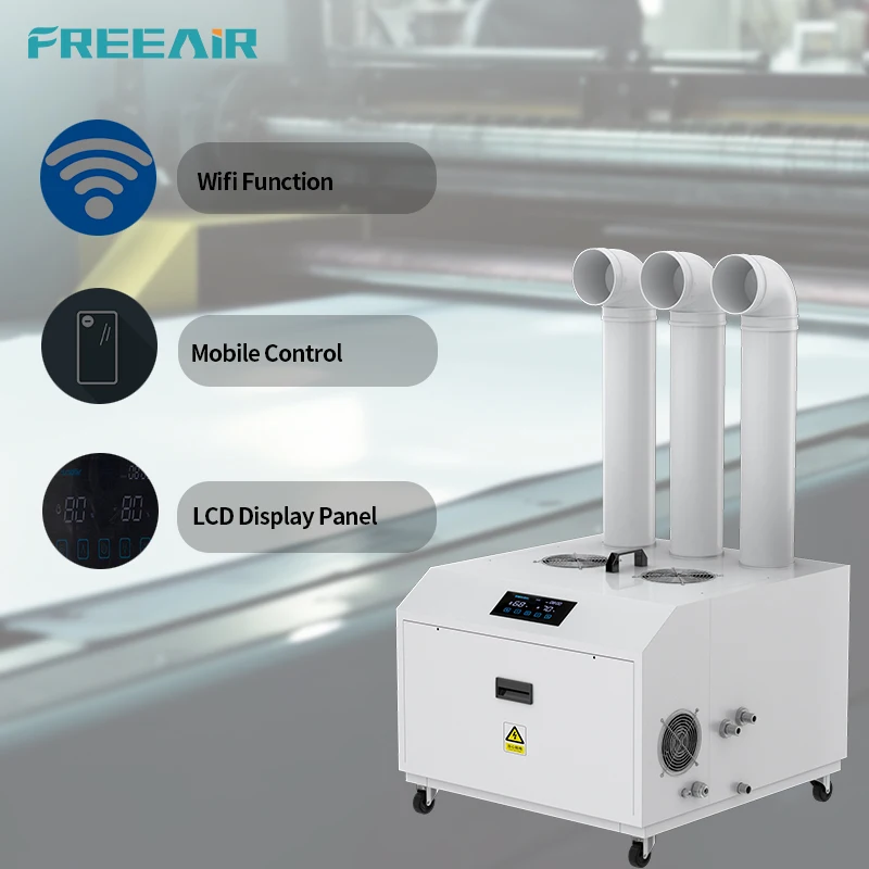 18KG/H Large Capacity Source Factory Price Commercial Use Humidifier Timer for Mushroom Workshop with Universal Wheels