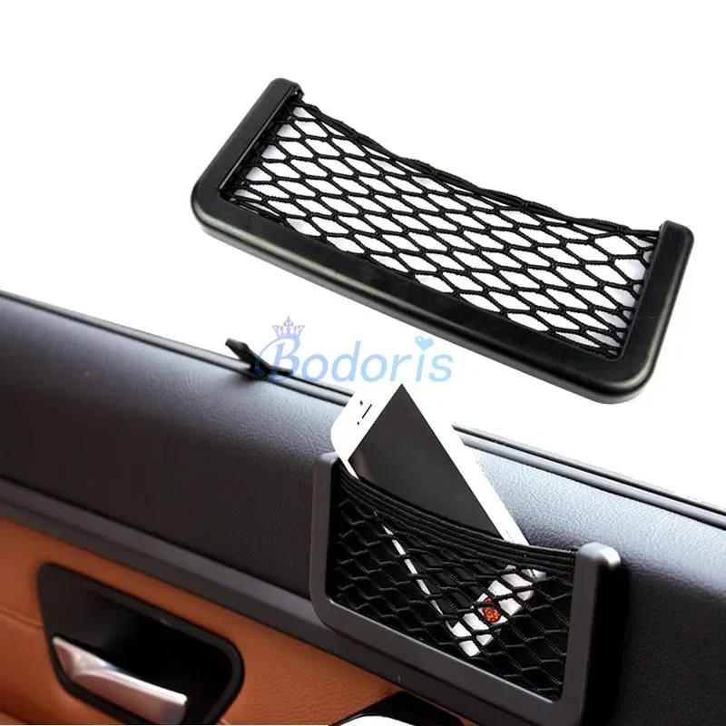 For Toyota Jeep Audi Peugeot Nassan Mercedes Benz Envelope Car Storage Net Bag Console Organizer Box Container Accessories