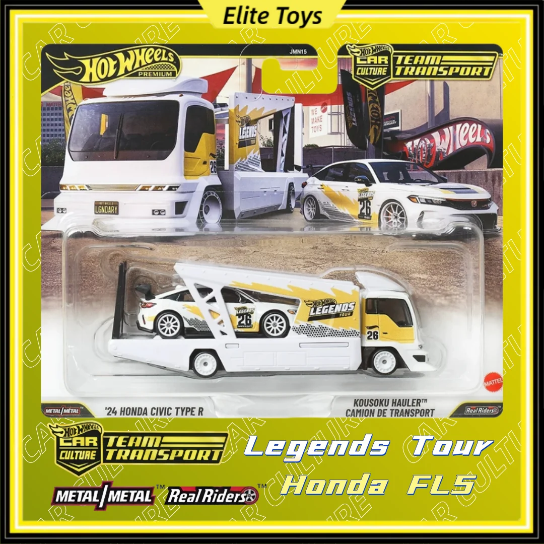 

Hot Wheels Premium 2026 New Team Transport Legends Tour Kousoku Hauler X Honda Civic Diecast 1:64 Car Models Collectible Vehicle