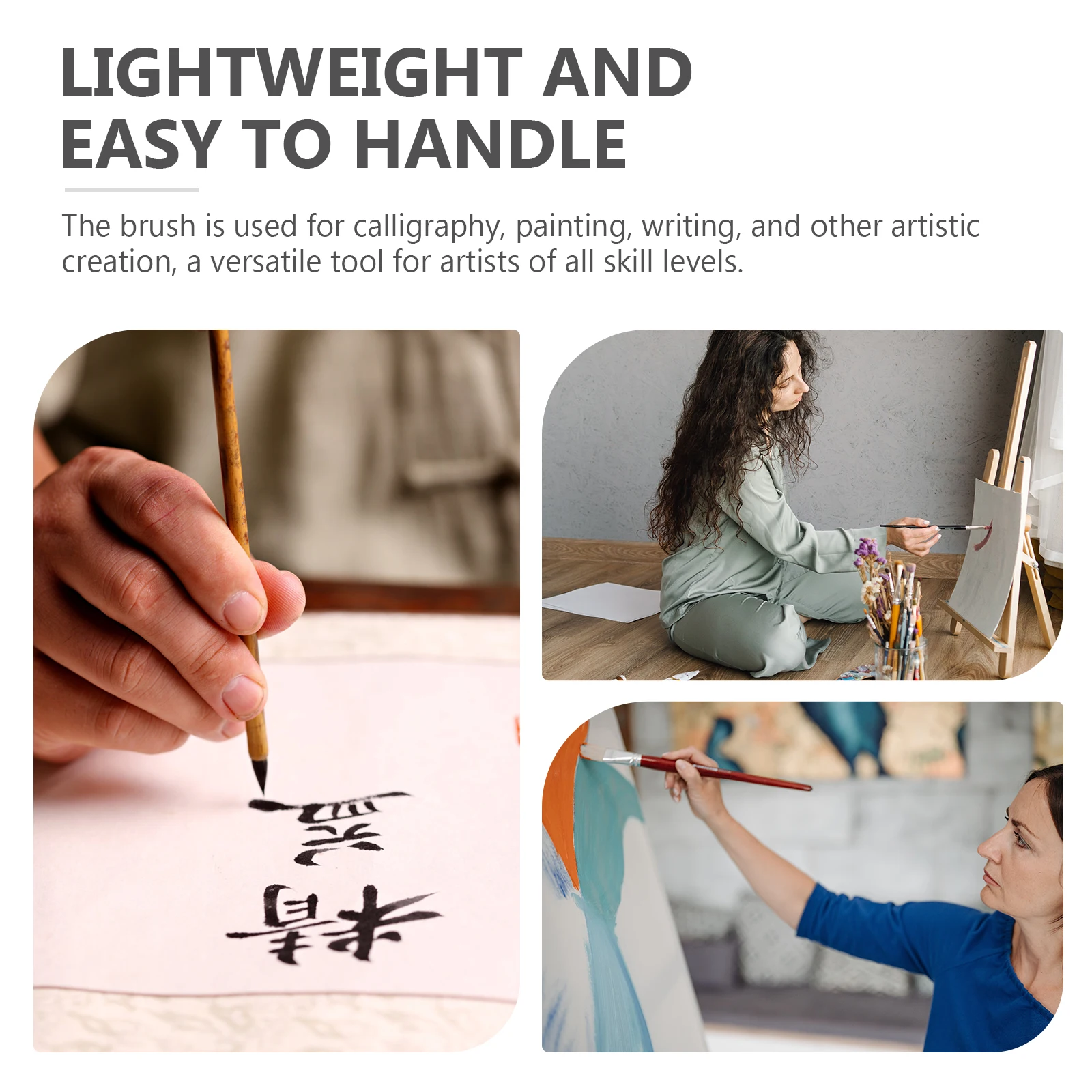 

1 set Calligraphy Brush Set Long H Soft Bristle Chinese Painting Pens Traditional Ink Writing Portable Art Supplies