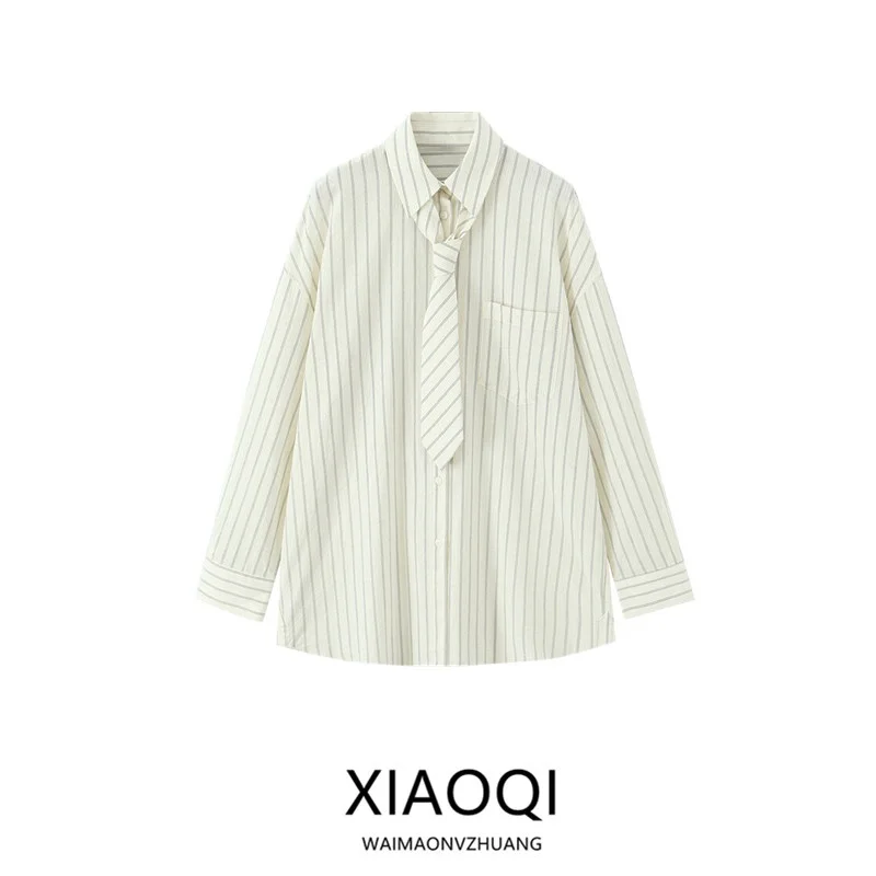 

Свободный хлопковый женский модный осенний новый длинный галстук-свек, повседневный универсальный свободный женский топ, удобный крой