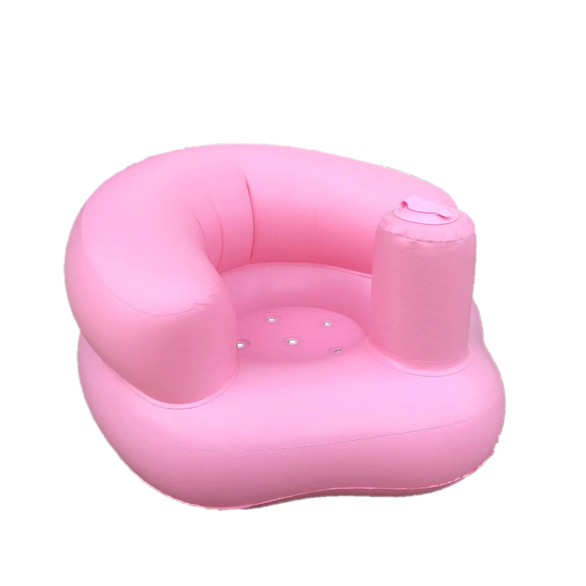 Solid Color Simple Inflatable Seat Toys Cute Sofa Bathroom Inflatable Baby Multifunctional Seat Practice Sitting Bath Stool