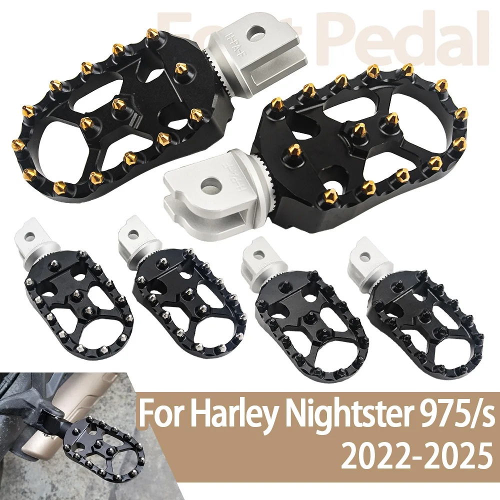 

Подходит для Harley Nightster 975 975S 2022 2023 2024 2025 360 ° Вращающаяся регулируемая подставка для ног, подножки для мотоцикла, педали для ног