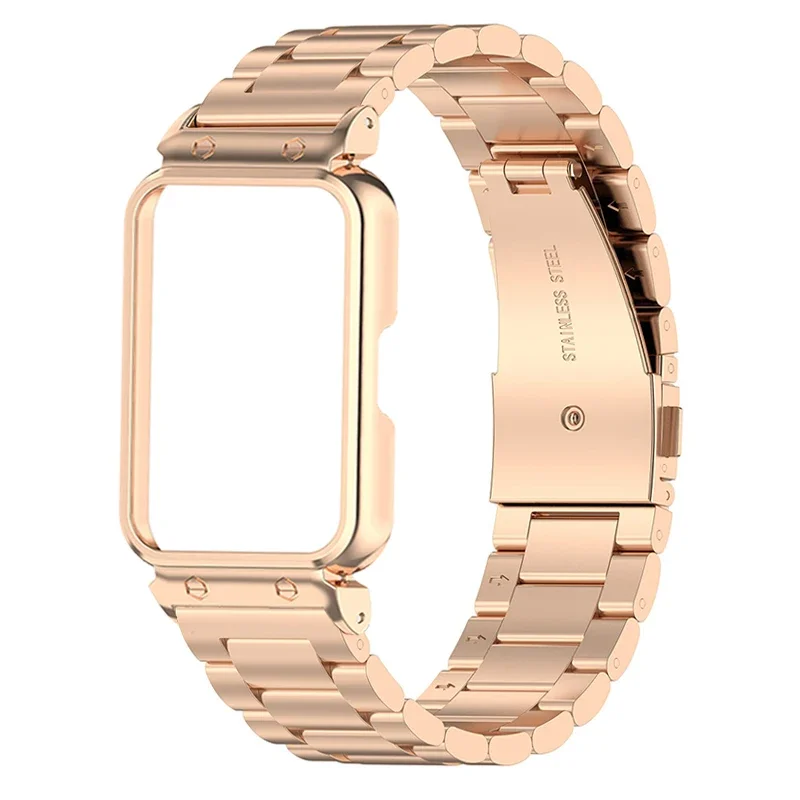 สายคล้องคอสําหรับ Samsung Galaxy Fit 3 สายนาฬิกาสแตนเลสสําหรับ Samsung Galaxy Fit 3 สร้อยข้อมือโลหะฝาครอบป้องกัน