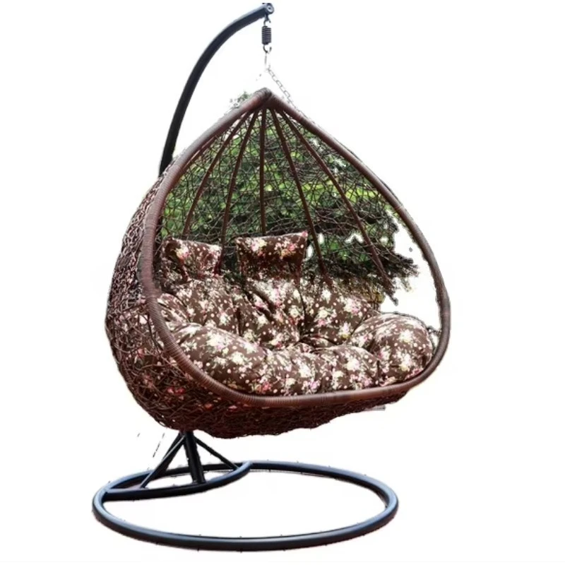 

Modern Garden Outdoor Swing Egg Chair Double Swing Chair Rattan Garden Swing Set