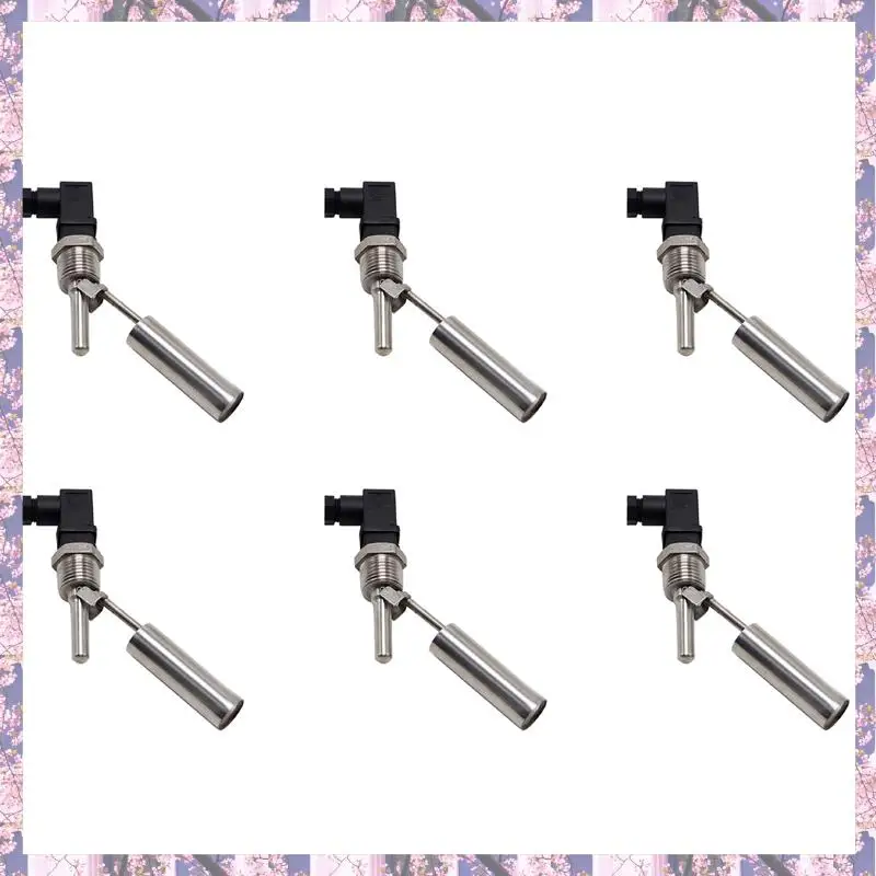 

Retail 6PC Liquid Float Water Level Sensor Side Mount Float Switch Safe Stainless Steel Under 220V