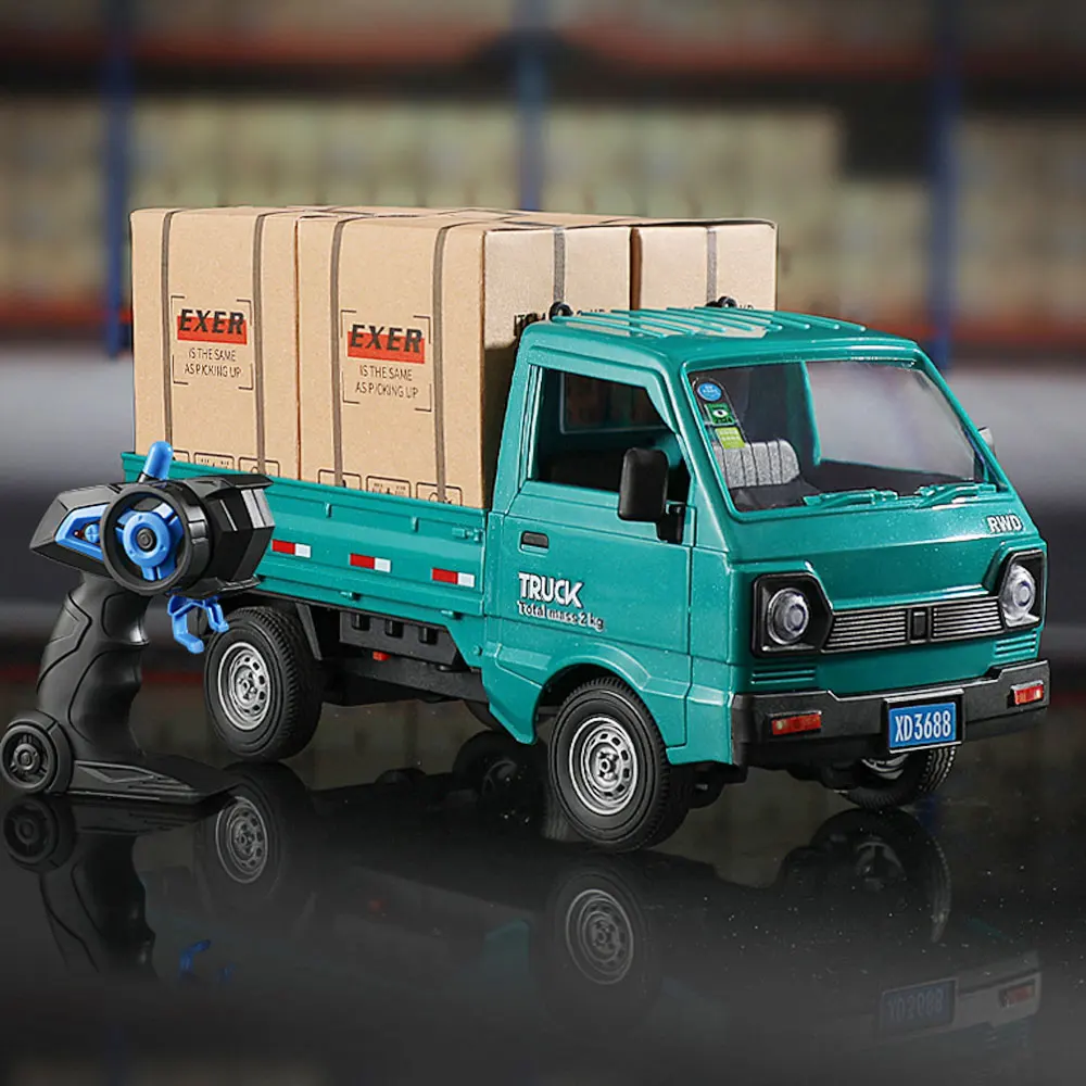 Carro de transporte rc multidireção condução escala 1/16 2.4ghz pulverizador de controle remoto caminhão de transporte para crianças 2.4ghz carro de transporte