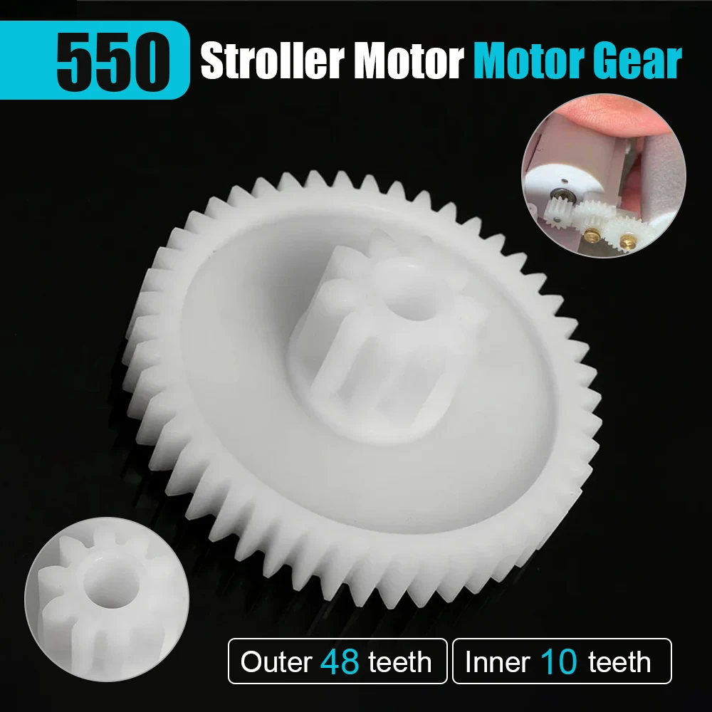 Plastic White Gear 8mm Hole For 550 Motor Children Car Electric Vehicle Electrical Equipment Supplies Motor Gear Accessorie