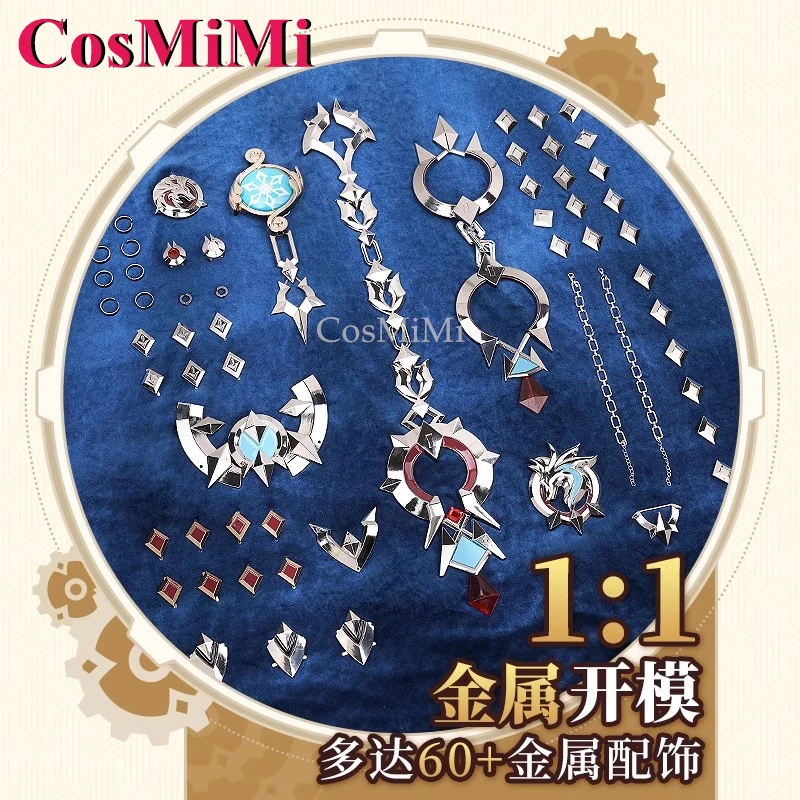 CosMiMi Spiel Genshin Impact Wriothesley Cosplay Kostüm Hübsche wunderschöne Kampfuniform Karneval Party Rollenspiel Kleidung S-XXL