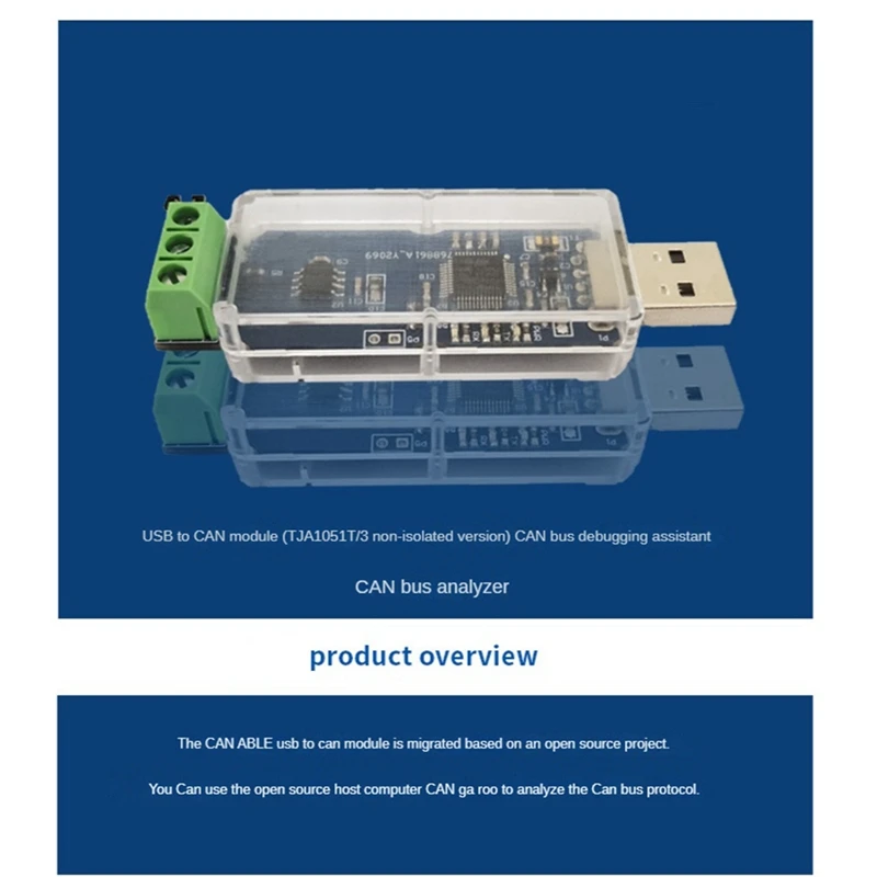 Canable Modulo convertitore da USB a CAN Canbus Debugger Analizzatore Adattatore Versione a lume di candela CANABLE