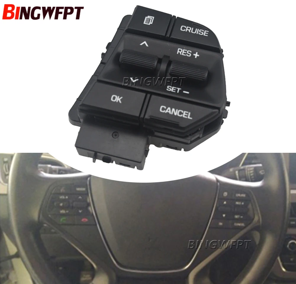 

1pc Right Steering Wheel Switch Cruise For Hyundai Sonata 2015-2016 96700-C1510 Car Accessories