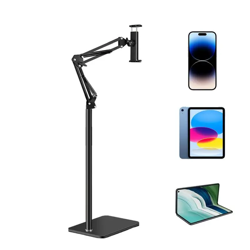 

Adjustable Floor Stand For Phone Flexible Long Arm Tablet Phone Holder Metal Smartphone Mount Lazy Bracket Floor Stand Overhead