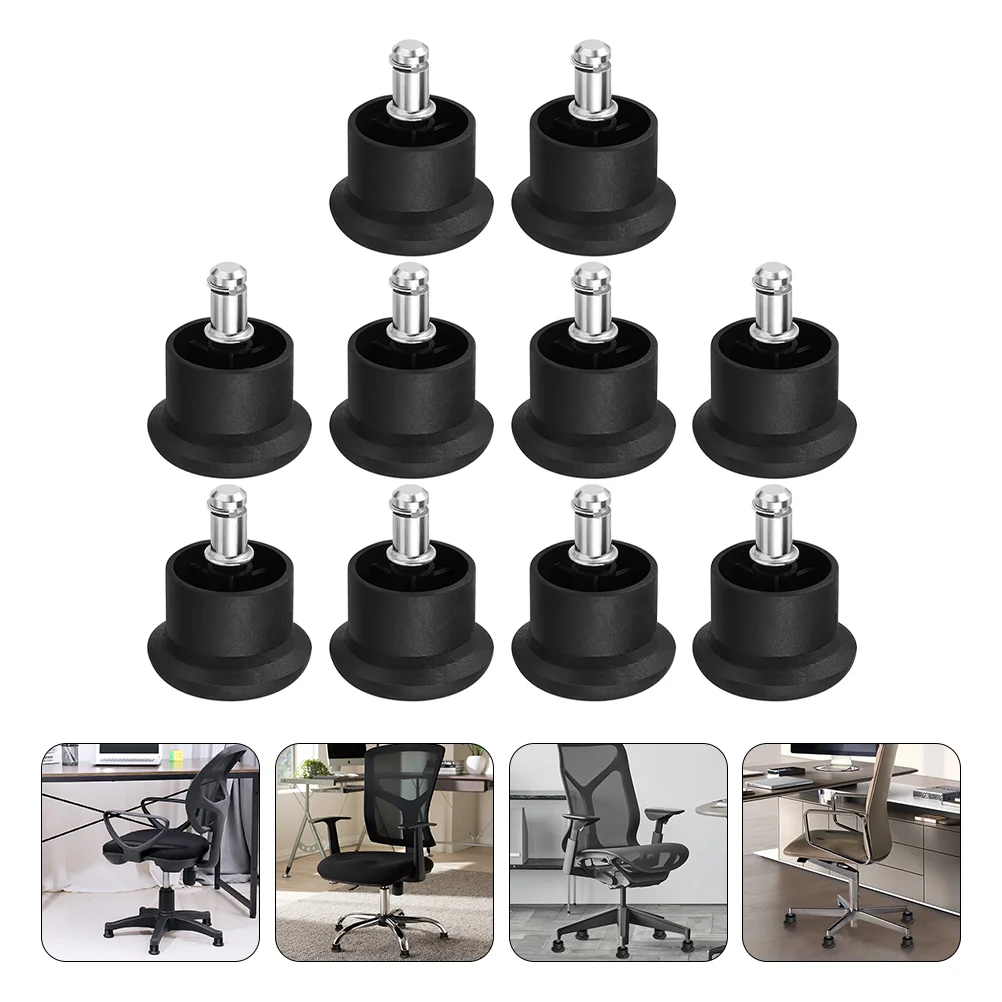 

10 Pcs Floor Chair Office Accessories Fixed Foot Pad Glides Mat Caster Stopper Rolling Feet Limiter