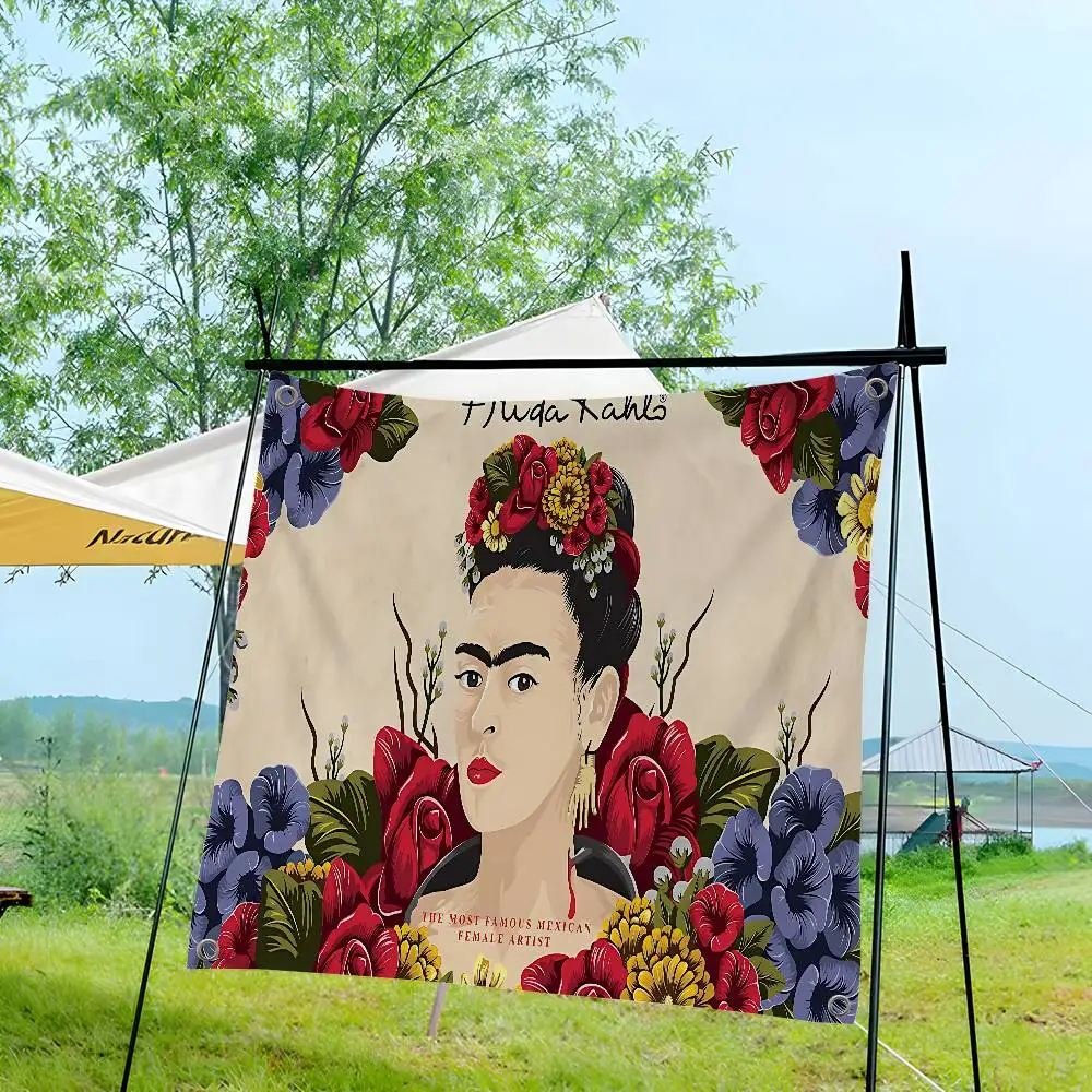 Artist F-Frida Kahlo High End Quality Banner Printing Artistic Atmosphere Style Camping Flag