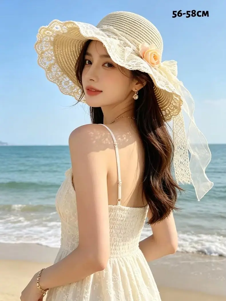 

Women's Full Cover UV Protection Sun Hat Outdoor Airy Top Cap with Lamp Shade Design & Extra Wide Brim Summer Sunscreen Hat