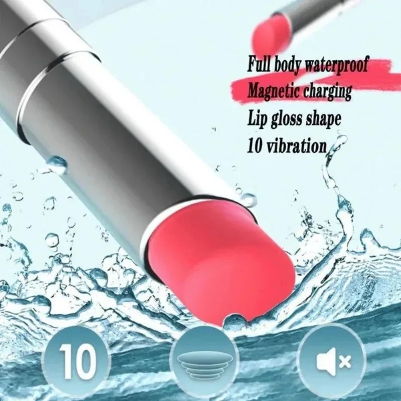 Mute Vibrator Clitoris Stimulator Compact Mini Lipstick Vibrator Waterproof G-Spot Stimulating Sex Toys for Woman Masturbator