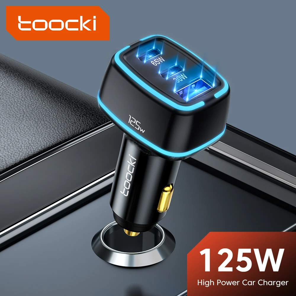 Toocki-Chargeur de voiture 80W QC3.0, charge rapide, PPS PD3.0, USB Type C, chargeur de téléphone de voiture pour iPhone 15, 14, 13, 12, Pro Max, ordinateur portable, iPad