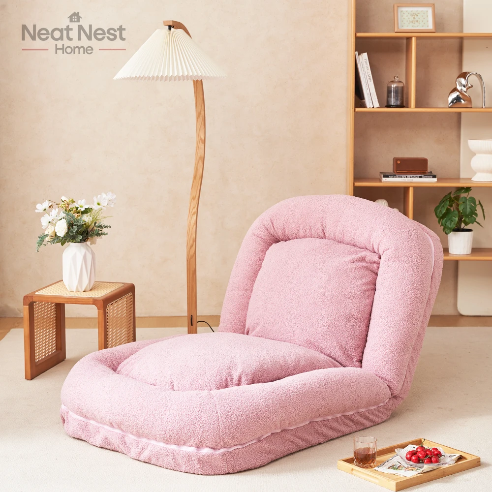 

Adjustable Floor Couch Sofa with Pillow,Folding Mattress Sofa,Convertible Upholstered Guest Sleeper, Foldable Sofa Portable Bed