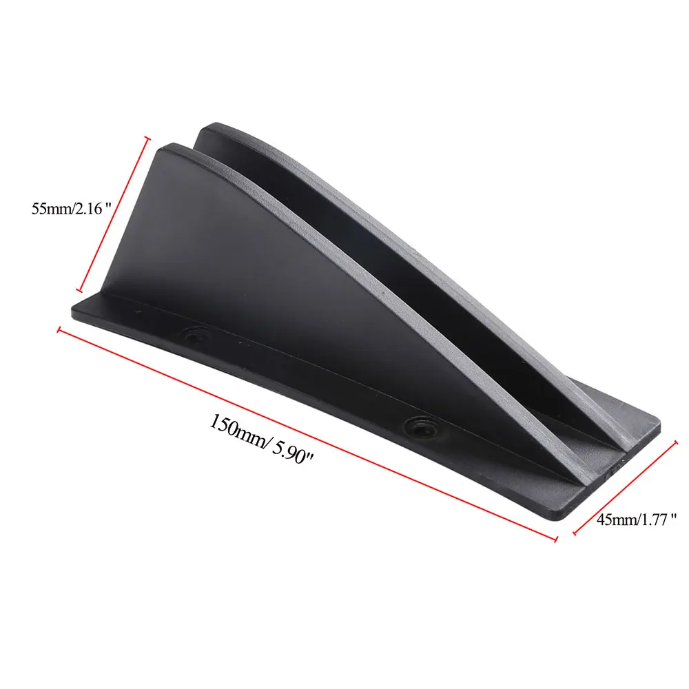 NEW 4pc Universal Car Rear Bumper Strip Lip Spoiler Diffuser Splitter Body Bumper Astern protection for Curved Mounting Surface