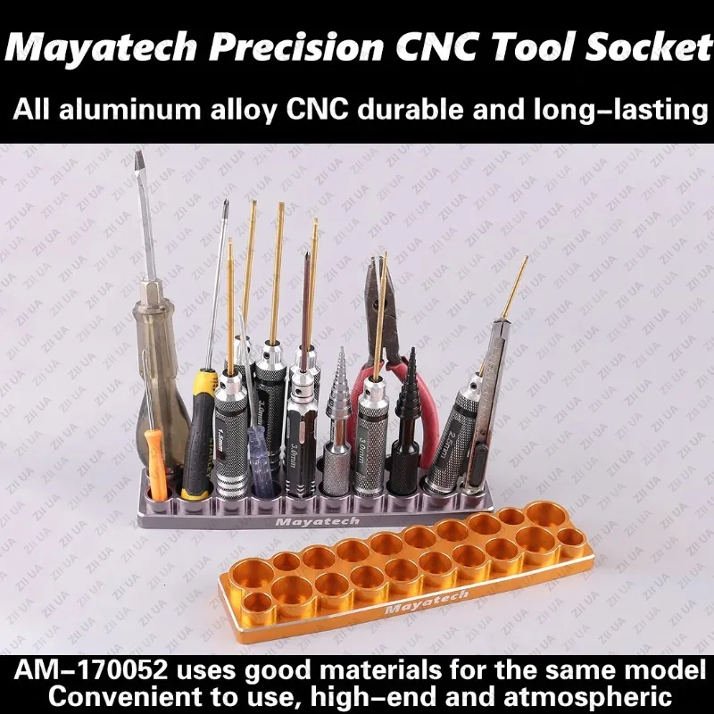 CNC Tool Placement Base Screwdriver Holder Settle Up To 20 Tools Aluminum Alloy Tool Tray / Socket