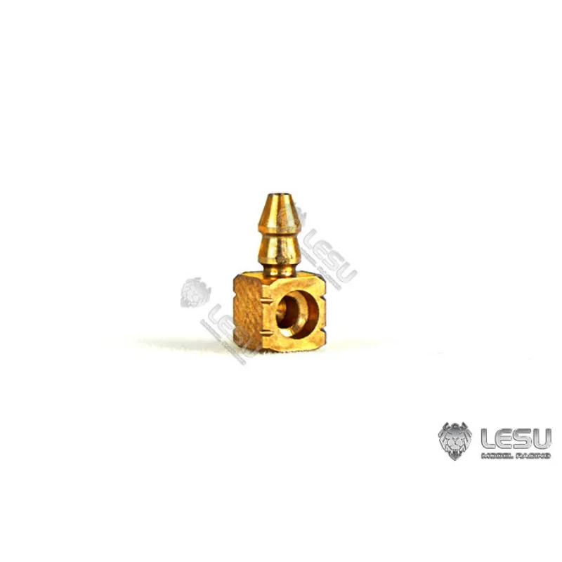 RC 1/14 5 Stück LESU Messing-Öldüsen T-förmig 3*2mm Rohre für Tamiya Hydraulik-Muldenkipper für SCANIA MAN VOLVO Tripper DIY-Teile – Detail 6