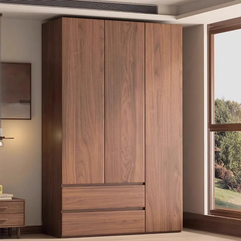 Latest Modern Locker Wall Simple Design Wooden 3 Door Storage Wardrobe Furniture Cloth Cabinet