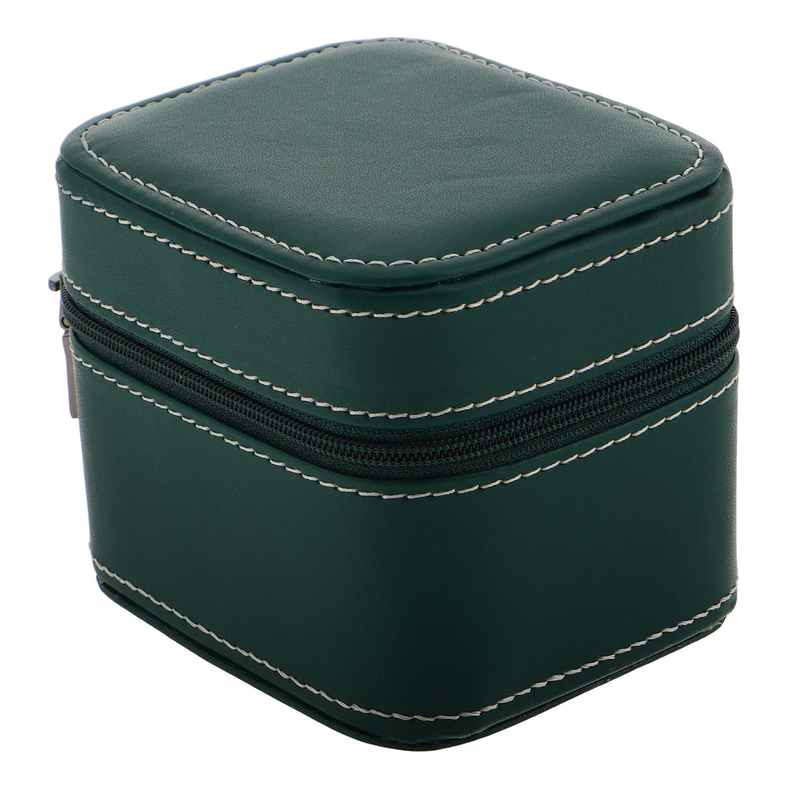 

Luxury PU Watch Box Case for Men Zipper Closure Business Compact Travel Storage Organizer Small Travel Watch Case for Daily Use