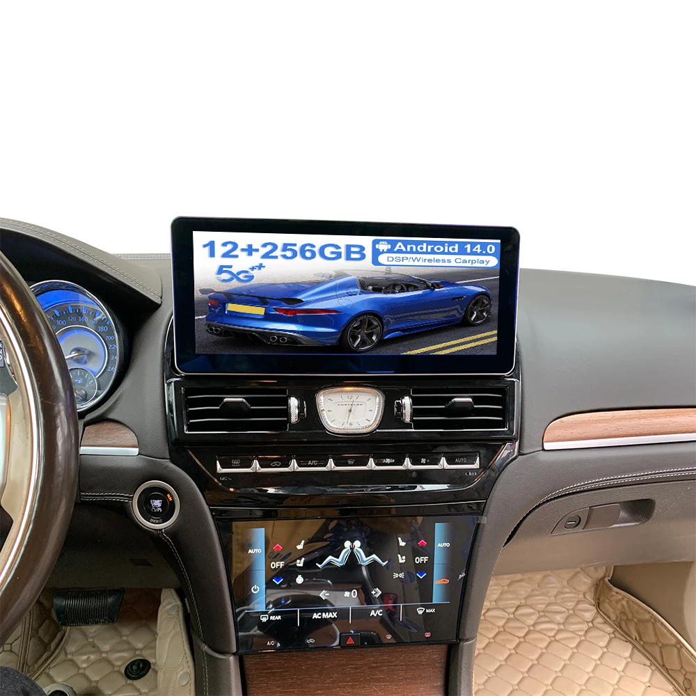 12.3+9.66 Inch 256GB Touch Screen Android 14 CarPlay & Android Auto Head Unit for Chrysler 300C 2011-2023 GPS Navigation Screen