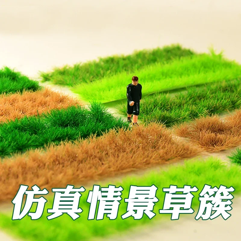 10 mm schaal statische gras kuddeclusters - 15 stuks HO Z bouwpakket Diorama landschap militaire spoorweg trein model landschap