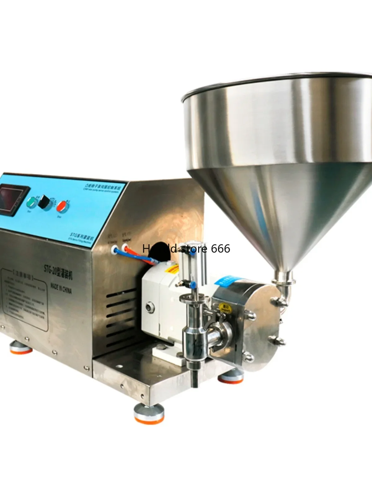 Cam rotor pump filling machine chili sauce resin horizontal mixing hopper