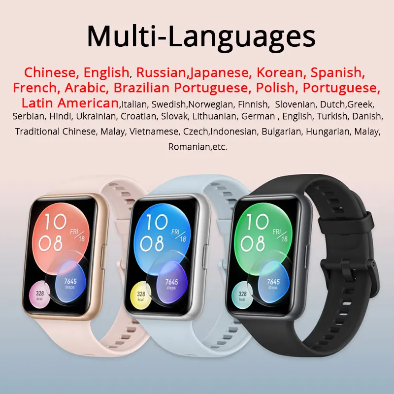 النسخة العالمية ساعة هواوي FIT 2 ساعة ذكية 1.74 بوصة هواوي عرض كامل بلوتوث الاتصال إدارة المعيشة الصحية #2