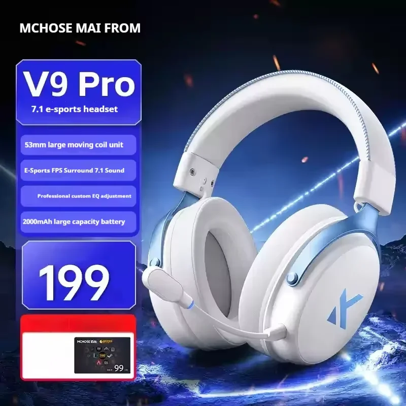 سماعة ألعاب Mchose V9 Pro Delta الاحترافية مع ميكروفون وصوت محيطي، مناسبة لألعاب الكمبيوتر PC PS5