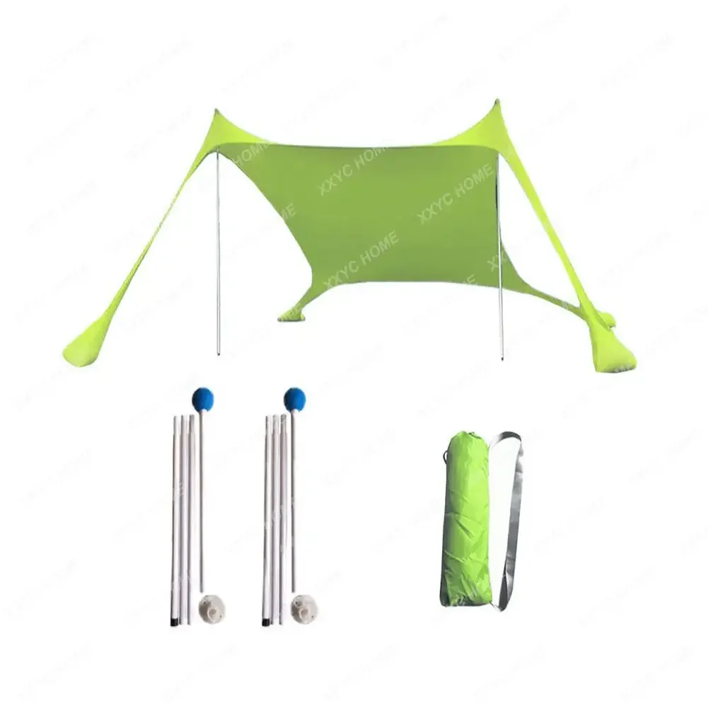 

Family Beach Sunshade Lightweight Sun Shade Tent With Sandbag Anchors 4 Free Pegs UPF50+ UV Large Portable Canopy Drop shipping