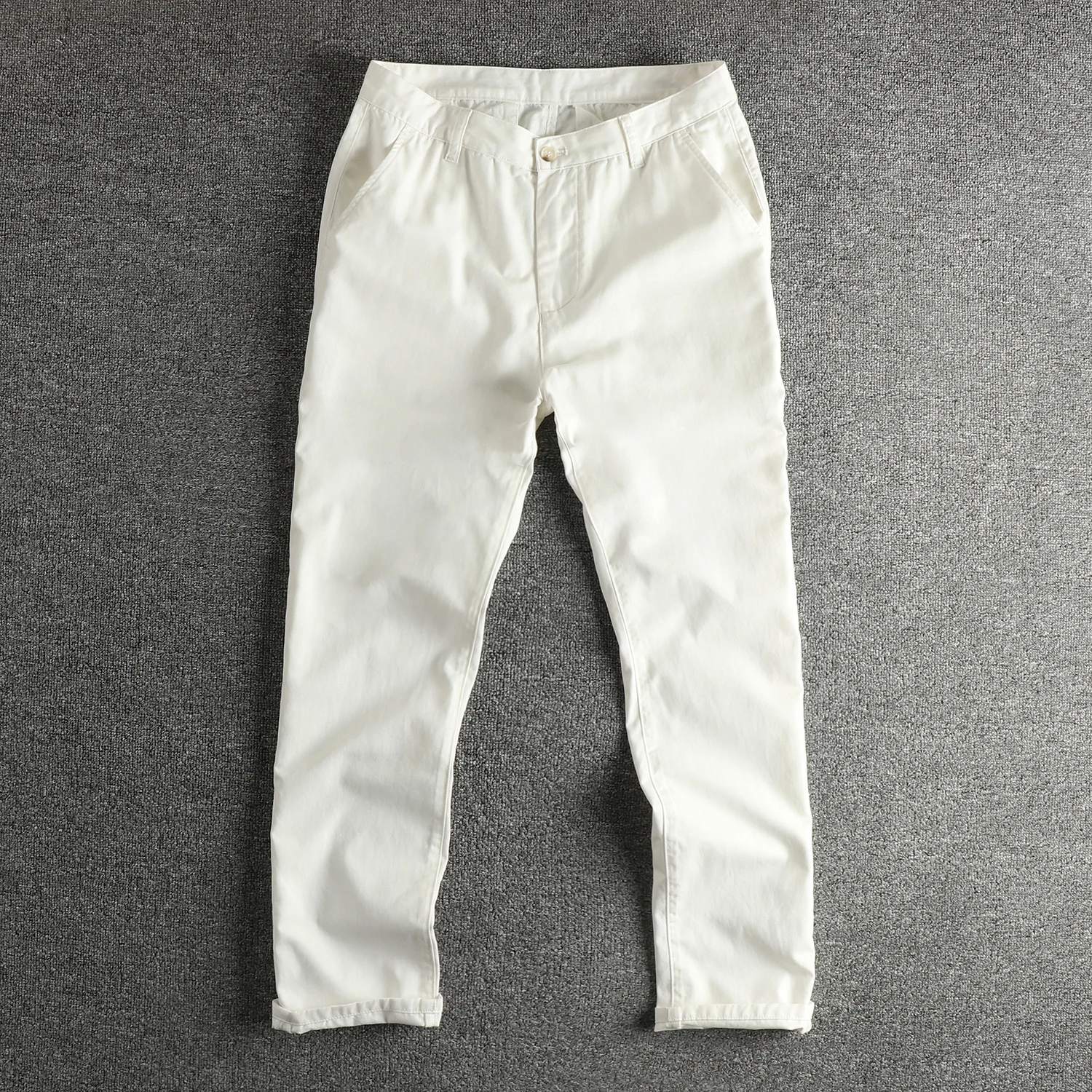 

Casual Straight Leg Trousers for Men Ice Silk Cotton Woven Fabric Comfortable Loose Fit Daily Workwear Summer Fashion Urban S...