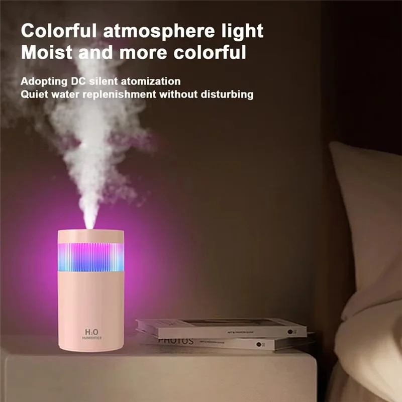 B98A-Compact USB Humidifier With Night Light,Mini Desktop Atomizer For Home,Ultra-Quiet Operation Water Replenisher