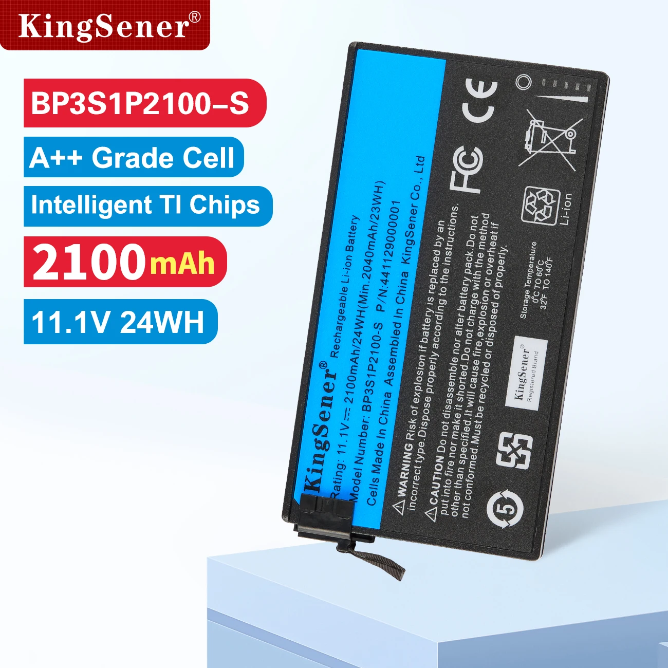 

KingSener BP3S1P2100-S 2100 мАч Аккумулятор для ноутбука Getac V110 Прочный ноутбук BP3S1P2100 441129000001 11,1 В 24 Втч 3 ячеек