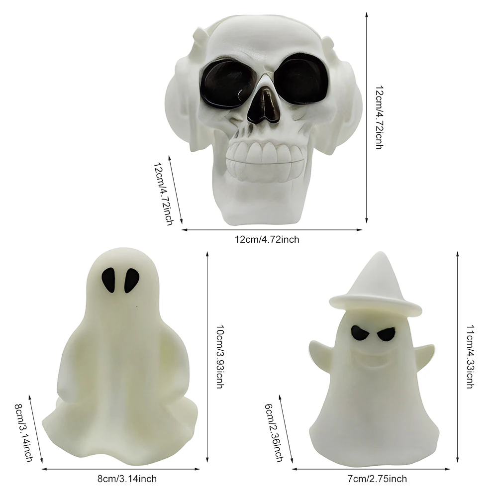 Lámpara de noche LED de calavera/fantasma para niños, luz nocturna divertida, regalo de vacaciones, Gadgets geniales para guardería, decoraciones de Halloween