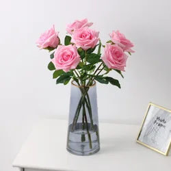 Real Touch Artificial Rose Flowers Home Decor White Pink Fake Latex Roses Flower Wedding Party Decoration Valentine's Gift
