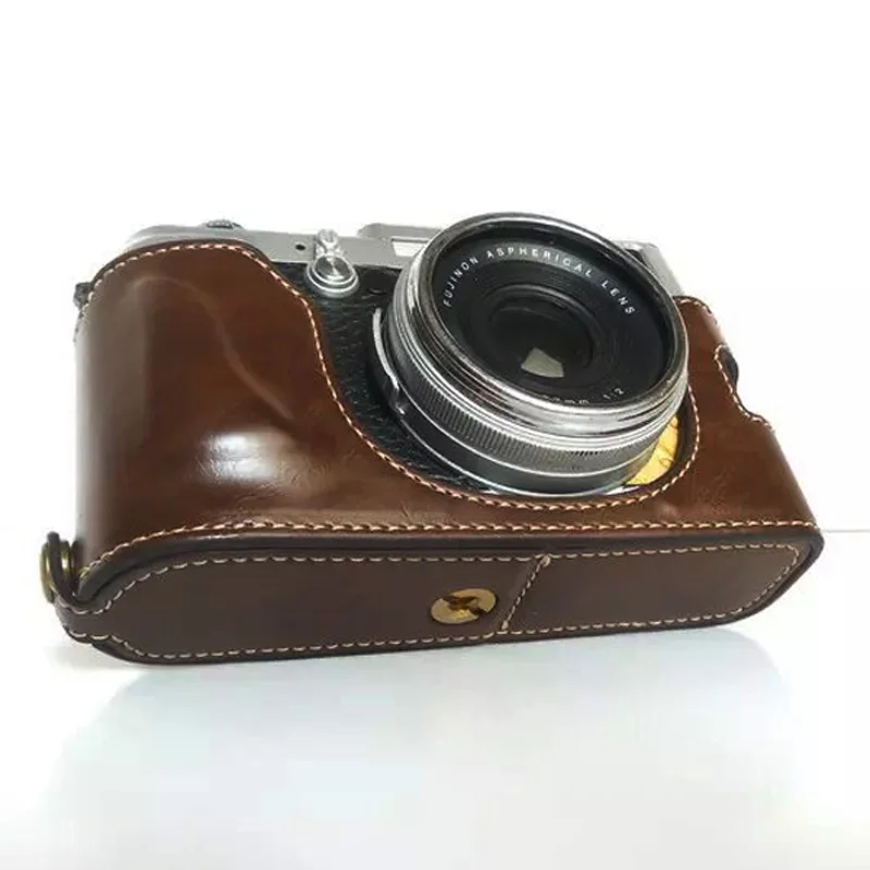 Leather Half case Grip for Fujifilm Fuji X100 First Version / X100s / X100t Camera