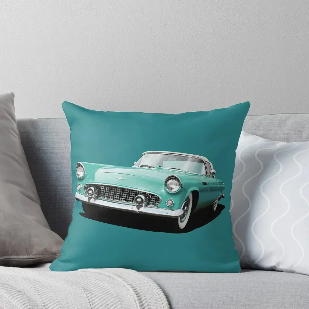 

1956 Thunderbird in Turquoise Throw Throw Pillow ornamental pillows for living room christmas ornaments 2025 New year pillow