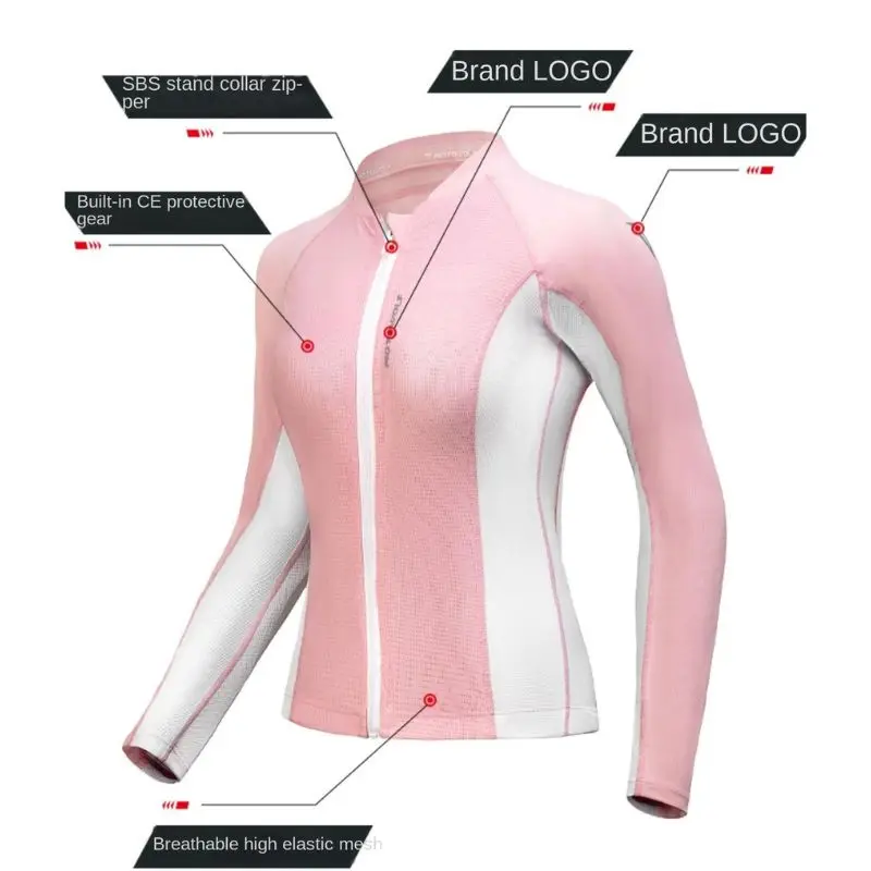 Motowolf Giacca da motociclista da donna Armatura da motociclista estiva Giacca da equitazione da strada certificata CE Abbigliamento da motociclista elastico femminile