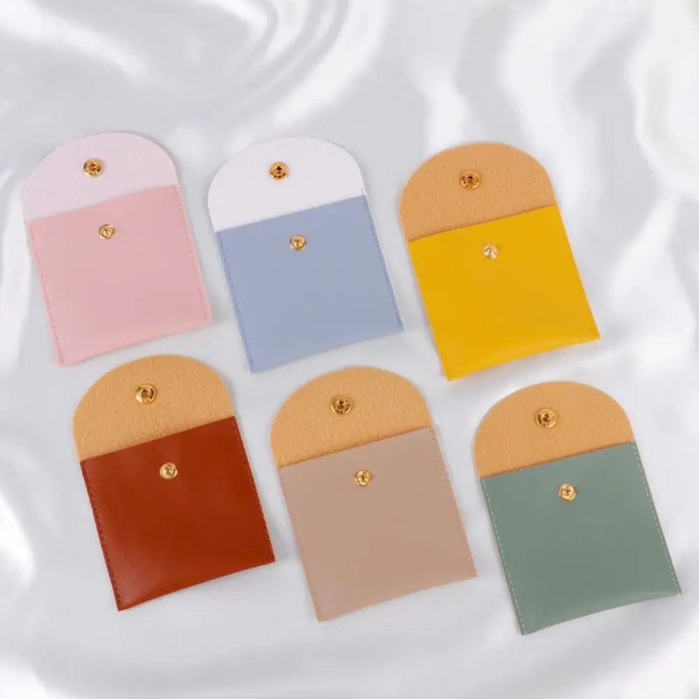 Pure Color Short Coin Purse Large Capacity Korean Style Jewelry Packing Bag Small Handbag Money Bag Mini PU Leather Wallet