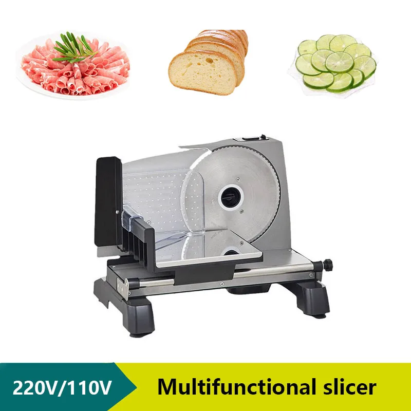 

Electric Meat Slicer Removable 1-15mm Thickness Adjustment Slicing Machine Vegetables Frozen Meat Cheeses Bread Cutter Household