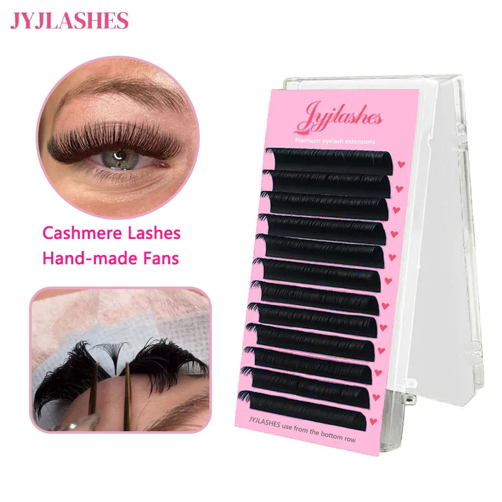 

JYJLASHES Cashmere Classic Lashes Extenison Volume Individual Mink Eyelashes Extensions Matte Black Fluffy Eyelashes Cilios