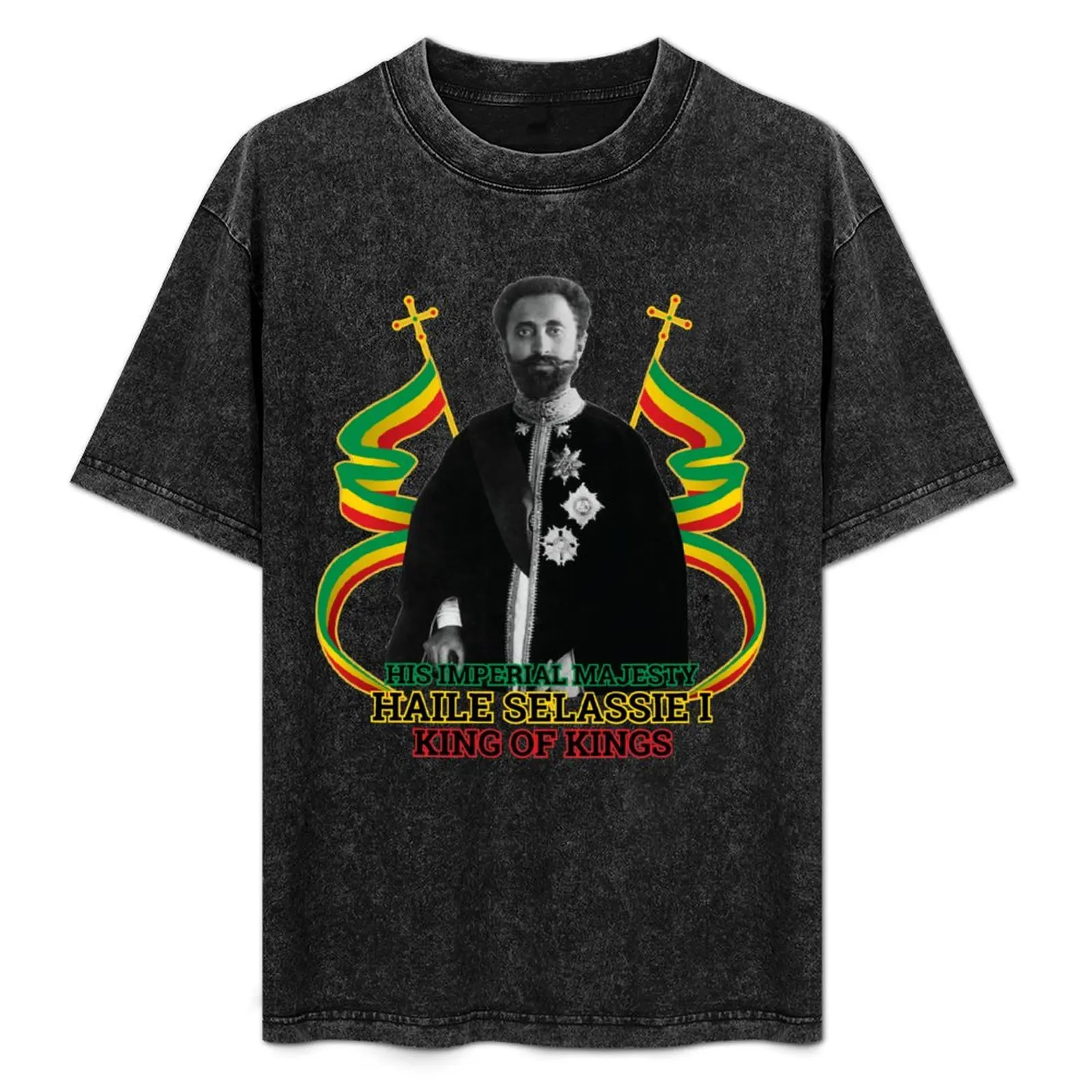 HIM Haile Selassie I T-Shirt hippie clothes kawaii clothes men t shirts