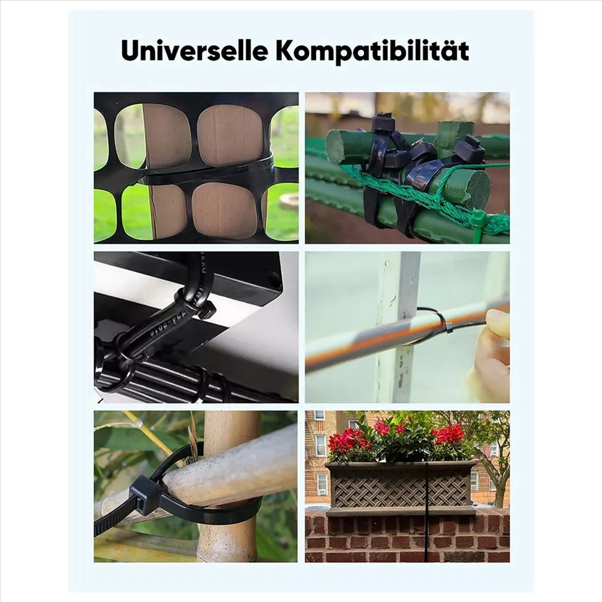 400 Pack Cable Zip Ties Heavy Duty 12 Inch, 7.6mm Strong Plastic Wire Ties with 70Kg Tensile Strengt